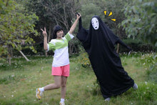 Load image into Gallery viewer, Spirited Away Cos Costume No Face Man Cosplay Anime Clothing Mask Gloves Kimono Halloween Performance Costume

