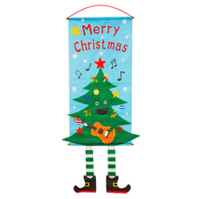 Load image into Gallery viewer, Christmas Decorations Door Hanging Hanging Cloth Art Pendant Santa Snowman Dining Room Wall Hanging Painting Flag Hanging Cloth Hanging Flags
