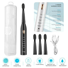 Load image into Gallery viewer, Adult Sonic Electric Toothbrush Waterproof 5 Modes +4 Brush Heads
