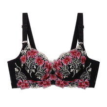 Load image into Gallery viewer, Classic Chinoiserie Embroidery Bra Large Size Push Up Bra Thickened Chest Pad Underwear BC Cup
