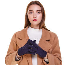 Load image into Gallery viewer, Cashmere-like Knitted Gloves Women's Jacquard Reverse Touch Screen Cute Fashion Winter Gloves
