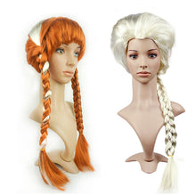 Load image into Gallery viewer, Ice and Snow Cosplay Romance Wig  Long Hair Big Braid
