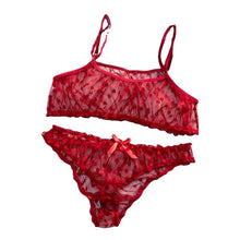 Load image into Gallery viewer, 1 Set Sexy Lingerie Floral Dot Lace Women's Bikini Bra T-back G-string Underwear
