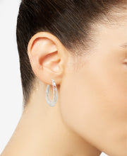 Load image into Gallery viewer, Heart-Shaped Hollow Flower Earrings Exaggerated Banquet Earrings
