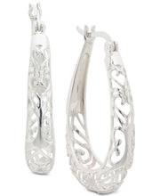 Load image into Gallery viewer, Heart-Shaped Hollow Flower Earrings Exaggerated Banquet Earrings
