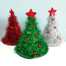 Load image into Gallery viewer, Christmas Tree Christmas Decoration Supplies Non-Woven Rain Silk Christmas Hat Party Supplies Dress up
