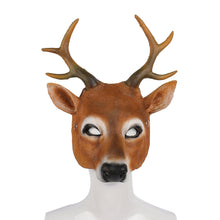 Load image into Gallery viewer, Animal Mask Makeup Costume Props Halloween Christmas Party PU Foam Deer Mask
