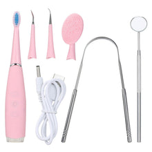 Load image into Gallery viewer, 4In1 Electric Toothbrush Set Teeth Cleaning Whiten Modes Usb Rechargeable Tooth Brush Oral Care Kit
