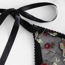 Load image into Gallery viewer, Sexy Women Lace Underwear Bra Set Lingerie Set Sleepwear Embroidered Flower Perspective Pajamas

