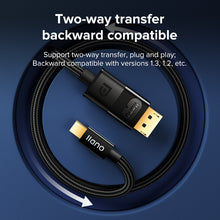 Load image into Gallery viewer, 8K Mini DP to DP 1.4 Conversion Cable HD 32.4Gbps 240Hz High Speed 2M DisplayPort 1.4 to Mini DP Two-way Converter Adapter Cable
