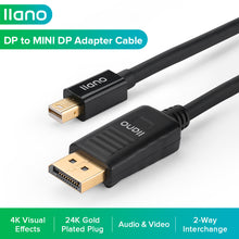 Load image into Gallery viewer, 2M/3M Mini DP to DP Adapter Cable 4K HD DisplayPort Male to Mini DisplayPort Male Conversion Gold-plated Cable
