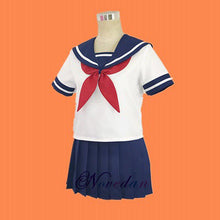 Load image into Gallery viewer, Scione Yandere Simulator Cosplay Costume Ayano Aishi JK School Uniform Women Sailor T Shirt Skirt
