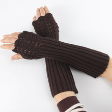 Load image into Gallery viewer, Autumn and Winter Knitted Half Finger Fingerless Gloves Knitting Wool Gloves Scale Warm Men and Women Arm Sleeve
