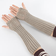 Load image into Gallery viewer, Autumn and Winter Knitted Half Finger Fingerless Gloves Knitting Wool Gloves Scale Warm Men and Women Arm Sleeve
