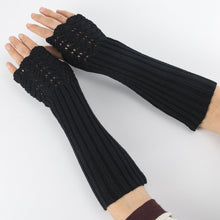Load image into Gallery viewer, Autumn and Winter Knitted Half Finger Fingerless Gloves Knitting Wool Gloves Scale Warm Men and Women Arm Sleeve
