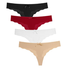 Load image into Gallery viewer, 4pcs Women G-String Sexy Underwear Ladies Panties Fashion Seamless Bikini Lingerie T-back New Low Waist Female Thong
