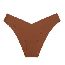 Load image into Gallery viewer, Womens Beach Deep V Bikini Skin-Friendly Seamless Panties Ultra Light Soft Briefs Sexy Low Waist Lingerie
