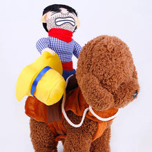 Load image into Gallery viewer, Dog Cute Cospaly Costume Cowboy Style Outfit with Doll for Halloween Pet Costume

