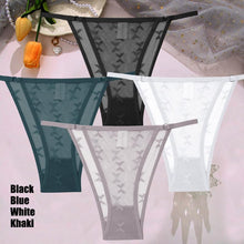 Load image into Gallery viewer, 4PCS/Set Sexy Lace Panties Women Solid Low Waist Transparent Briefs Female Breathable Underwear Soft Intimates Lingerie
