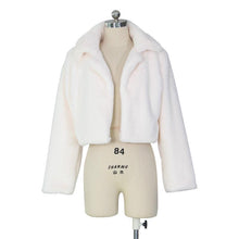 Load image into Gallery viewer, Autumn and Winter Women's Faux Fur Coat Long-sleeved Short Coat 6 Color Casual Plain Warm Plush Coat
