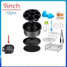 Load image into Gallery viewer, 9inch 12pcs AirFryer Accessories For Gowise Phillips Cozyna Secura High Quality Fit Air Fryer 5.3 to 6.8QT Max XXL Air Fryer
