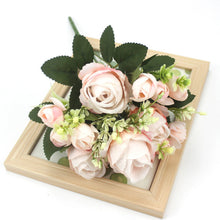 Load image into Gallery viewer, A bunch of beautiful artificial peony roses silk flowers DIY home garden party wedding decoration artificial flowers
