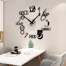 Load image into Gallery viewer, Abstract Style Silent Acrylic Large Decorative     Modern Design Living Room Home Decoration Wall Watch Wall Stickers
