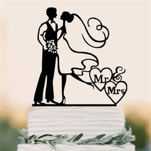 Load image into Gallery viewer, Acrylic Baking Decoration Happy Birthday Cake Topper  Wedding &amp; Engagement  Bride &amp; Groom  Boy &amp; Girl   Party  Anniversary

