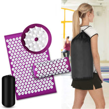 Load image into Gallery viewer, Acupuncture Back Massage Mat with Needles Lotus Spike Mat Kuznetsov's Applicator Yoga Mat Relieve Neck and Back Massager
