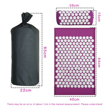 Load image into Gallery viewer, Acupuncture Back Massage Mat with Needles Lotus Spike Mat Kuznetsov's Applicator Yoga Mat Relieve Neck and Back Massager
