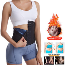Load image into Gallery viewer, Adjustable Sauna Slimming Belt for Women Shaperwear Training Belly Sheath Corset Sweat Fat Burning Strap Body Shaper Weight Loss
