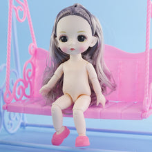 Load image into Gallery viewer, Adollya 16cm BJD Doll Nude Body Ball Jointed Swivel Doll 3D Eyes 13 Moveable Joints Body Make-up Princess 1/12 BJD Dolls
