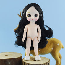 Load image into Gallery viewer, Adollya 16cm BJD Doll Nude Body Ball Jointed Swivel Doll 3D Eyes 13 Moveable Joints Body Make-up Princess 1/12 BJD Dolls
