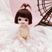 Load image into Gallery viewer, Adollya 16cm BJD Doll Nude Body Ball Jointed Swivel Doll 3D Eyes 13 Moveable Joints Body Make-up Princess 1/12 BJD Dolls

