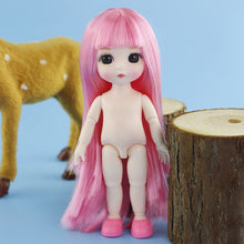 Load image into Gallery viewer, Adollya 16cm BJD Doll Nude Body Ball Jointed Swivel Doll 3D Eyes 13 Moveable Joints Body Make-up Princess 1/12 BJD Dolls
