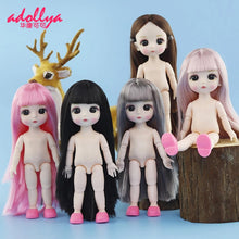 Load image into Gallery viewer, Adollya 16cm BJD Doll Nude Body Ball Jointed Swivel Doll 3D Eyes 13 Moveable Joints Body Make-up Princess 1/12 BJD Dolls
