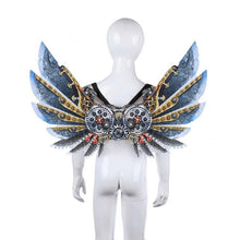 Load image into Gallery viewer, Adult Boy and Girl Kids Halloween Decoration Carnival Party Steampunk Costume Blade Wings Cosplay Masquerade Face Wings
