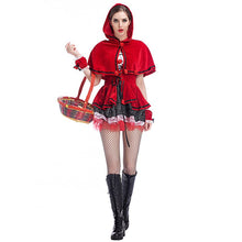 Load image into Gallery viewer, Adult Fairy Tale Little Red Riding Hood Costume Fancy Adult Hallowen Dressing Up Fantasia Feminina Christmas Costumes
