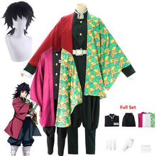 Load image into Gallery viewer, Adult Kids  Demon Slayer Kimetsu no Yaiba Tomioka Giyuu Cosplay Costume Kimono Halloween Clothes
