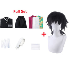Load image into Gallery viewer, Adult Kids  Demon Slayer Kimetsu no Yaiba Tomioka Giyuu Cosplay Costume Kimono Halloween Clothes
