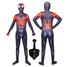 Load image into Gallery viewer, Adult Luxury Spiderman Jumpsuit Cosplay Costume Movie Superhero Miles Morales Raimi Fantasy Peter Parker Halloween Costume
