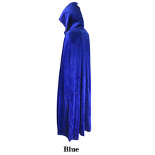 Load image into Gallery viewer, Adult Vampire Capes Kids Hooded Robes Black Red Reversible Forest Green Deluxe Halloween Cloak Full Length  Cosplay
