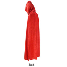 Load image into Gallery viewer, Adult Vampire Capes Kids Hooded Robes Black Red Reversible Forest Green Deluxe Halloween Cloak Full Length  Cosplay
