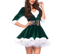 Load image into Gallery viewer, Adult Women Dress Christmas Santa Outfit Mrs Christmas Claus Costume Cosplay Fancy Dress Xmas Thick Warm Mini Dresses
