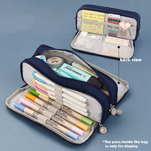 Load image into Gallery viewer, Pencil Case Double Sided Pen Bag Color Dual Canvas Pocket Storage Bag Pouch Stationery
