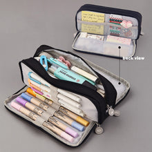 Load image into Gallery viewer, Pencil Case Double Sided Pen Bag Color Dual Canvas Pocket Storage Bag Pouch Stationery

