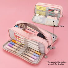 Load image into Gallery viewer, Pencil Case Double Sided Pen Bag Color Dual Canvas Pocket Storage Bag Pouch Stationery
