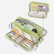 Load image into Gallery viewer, Pencil Case Double Sided Pen Bag Color Dual Canvas Pocket Storage Bag Pouch Stationery
