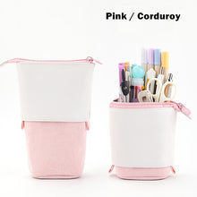 Load image into Gallery viewer, Pencil Case Cartoon Cute Cat Bear Sheep Canvas Fold Standing Holder Stationery Organizer Kids Pencil  Bag
