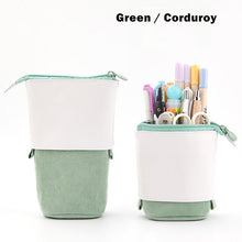Load image into Gallery viewer, Pencil Case Cartoon Cute Cat Bear Sheep Canvas Fold Standing Holder Stationery Organizer Kids Pencil  Bag
